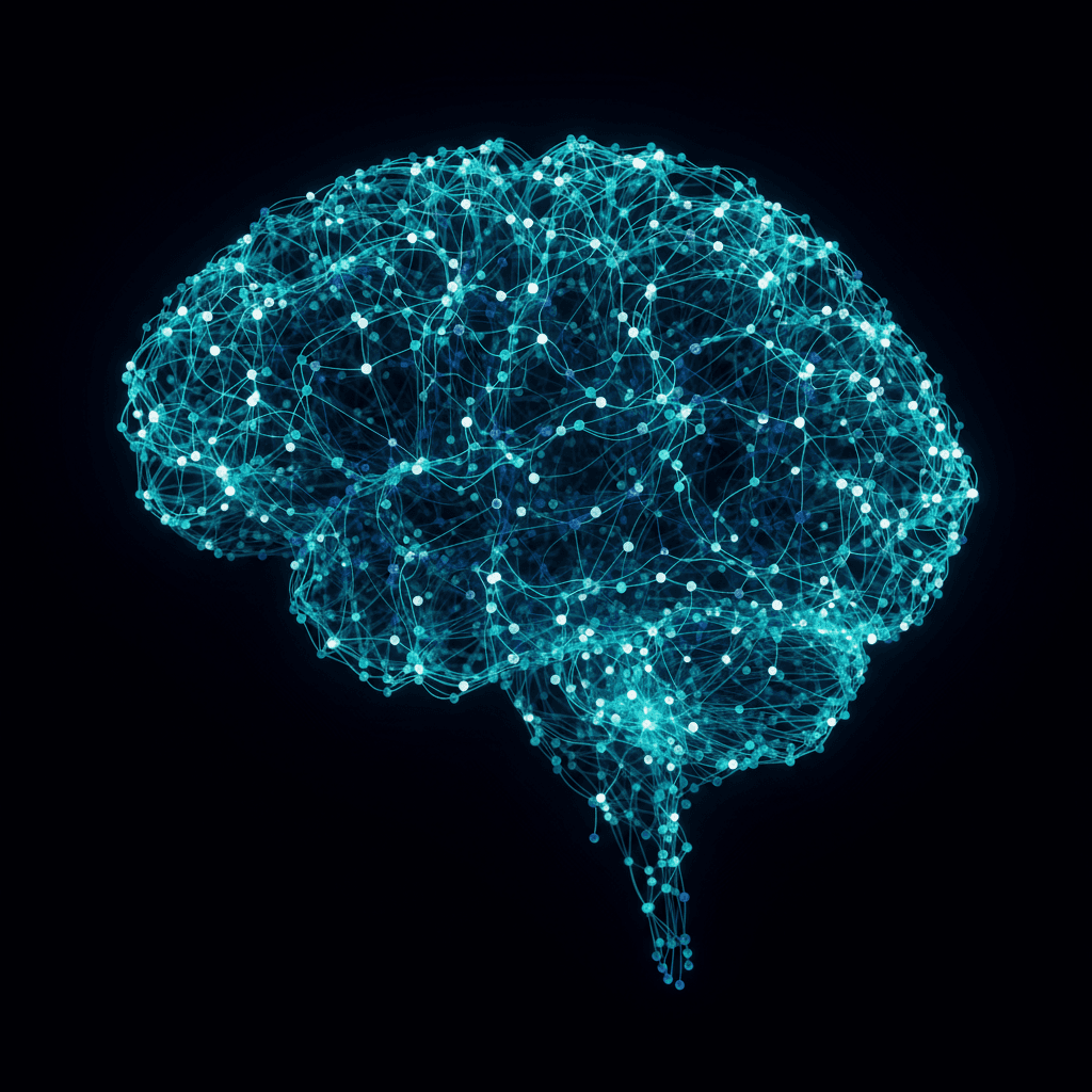 Abstract AI neural network visualization