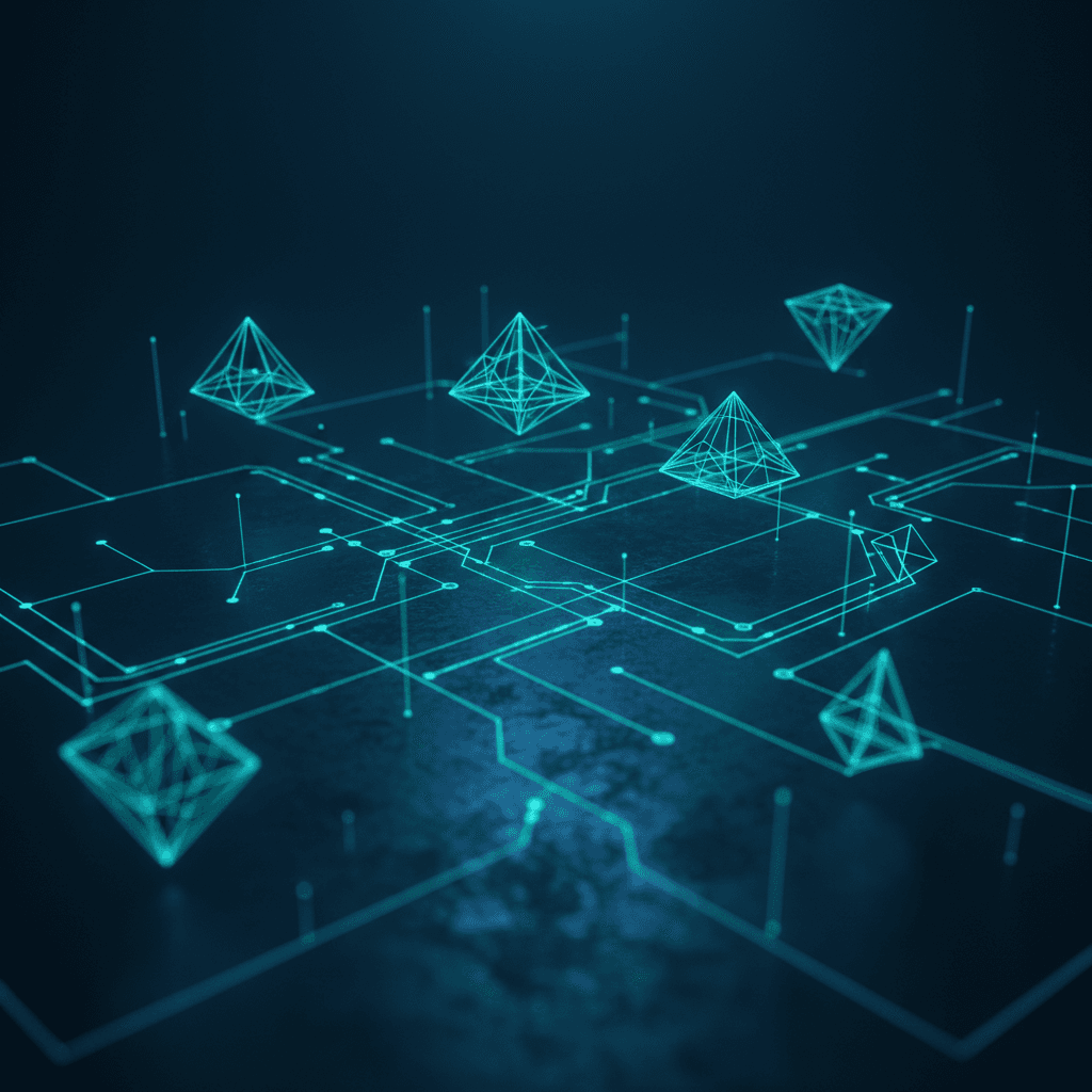 Dark technology strategy blueprint visualization